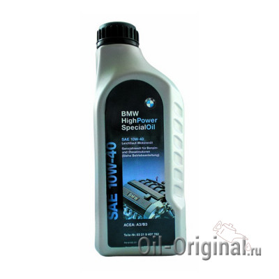 Моторное масло BMW High Power Special Oil 10W-40 SJ (1л)