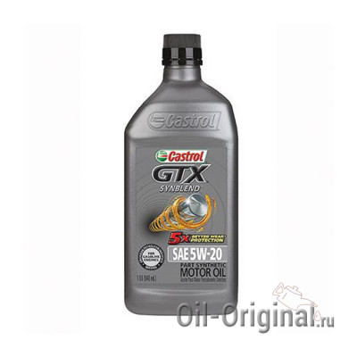 Моторное масло CASTROL GTX Syn Blend 5W-20 Motor Oil (0,946л)