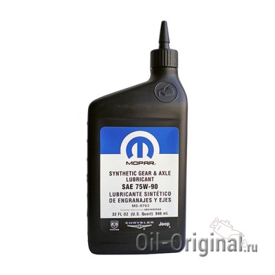 Трансмиссионное масло MOPAR Synthetic Gear & Axle Lubricant 75W-90 (0,946л)