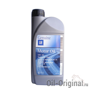 Моторное масло GM Motor Oil Supreme Plus 5W-40 SL/CF (1л)