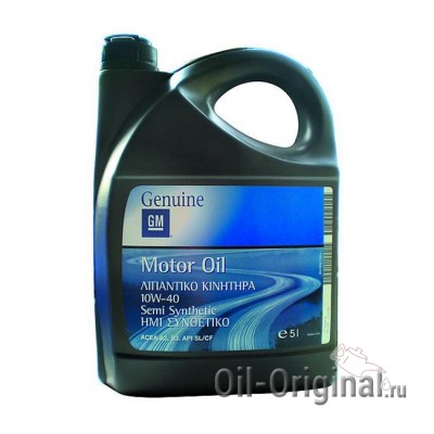 Моторное масло GM Motor Oil Semi Synthetic 10W-40 SL/CF (5л)