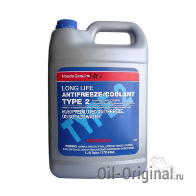 Антифриз готовый синий HONDA Long Life Antifreeze/Coolant Type 2 (3,78л)