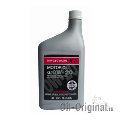 Моторное масло HONDA Motor Oil 0W-20 SM/SL (0,946л)