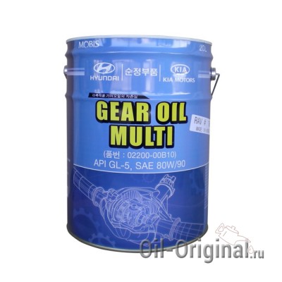 Трансмиссионное масло HYUNDAI Gear Oil Multi 80W90 GL-5 (20л)