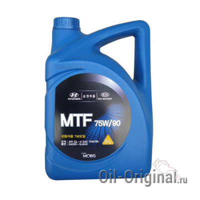 Трансмиссионное масло для МКПП Hyundai MTF 75W-90 GL-4 (6л)