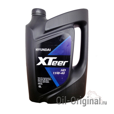 Моторное мало HYUNDAI XTeer Diesel Heavy Duty 15W-40 (6л)