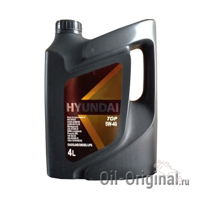 Моторное мало HYUNDAI XTeer TOP 5W-40 (4л)