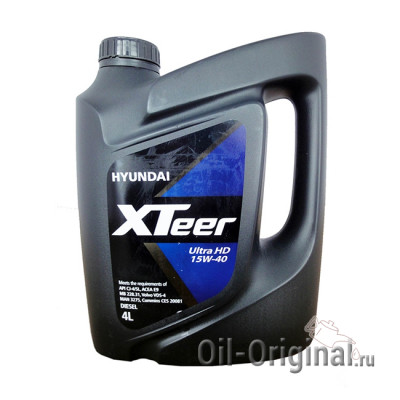 Моторное мало HYUNDAI XTeer Heavy Ultra Duty 15W-40 (4л)