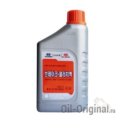 Тормозная жидкость Hyundai Brake Fluid DOT-3 (0,5л)