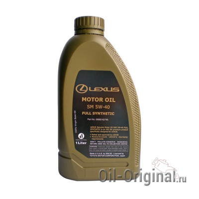 Моторное масло LEXUS FULL SYNTHETIC 5W40 SM (1л)