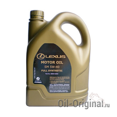 Моторное масло LEXUS FULL SYNTHETIC 5W40 SM (4л)
