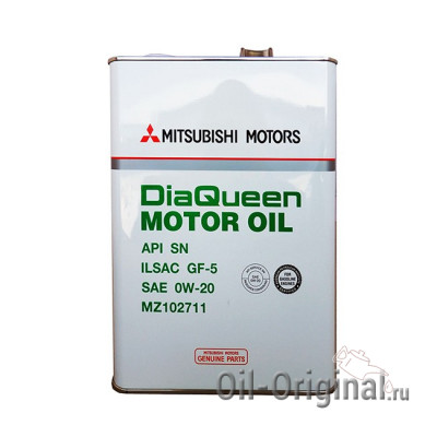 Моторное масло MITSUBISHI Dia Queen Motor Oil 0W-20 SN (4л)