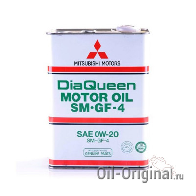 Моторное масло MITSUBISHI DiaQueen 0W20 SM/GF-4 (4л)