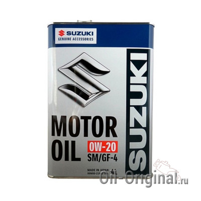 Моторное масло SUZUKI 0W-20 SM/GF-4 (4л)