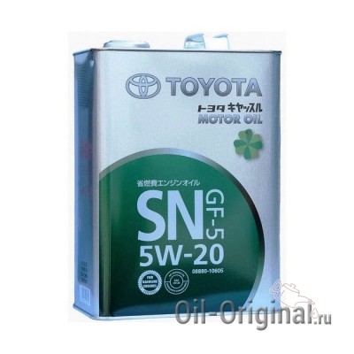Моторное масло TOYOTA Motor Oil 5W-20 SN (4л)