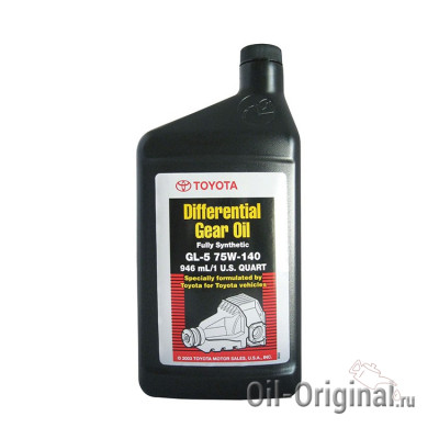 Трансмиссионное масло TOYOTA Differential Gear Oil Full Synthetic GL-5 75W-140 (0,946л)