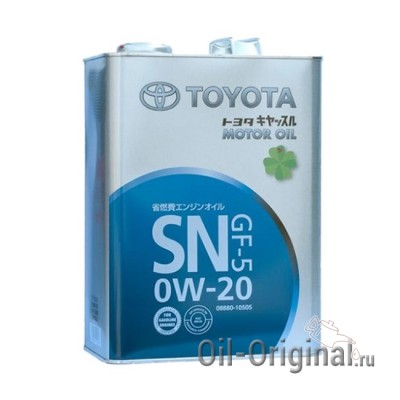Моторное масло TOYOTA Motor Oil 0W-20 SN (4л)