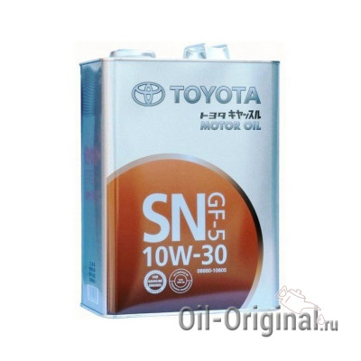 Моторное масло TOYOTA Motor Oil 10W-30 SN (4л)
